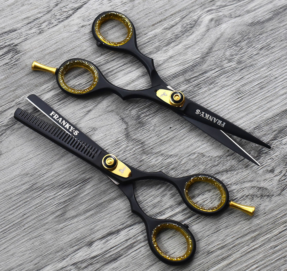 Professional Hair Cutting Scissors Thinning Shears Salon Set - Gold Edition