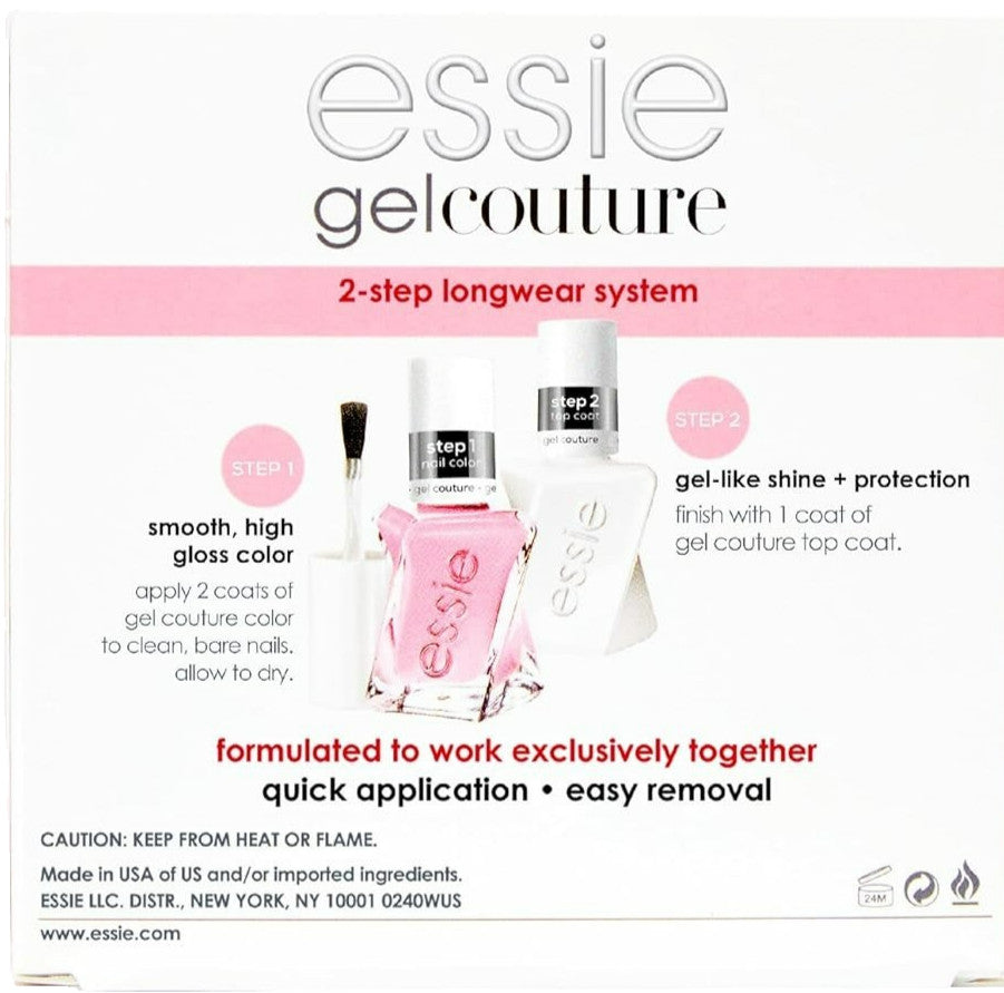 Essie Gel Couture Nail Polish Kit with Top Coat - Longwear Gel-Like Polish, 0.46 oz