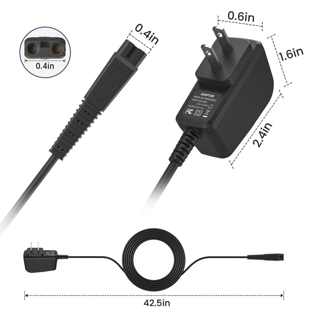 5V 1A Power Adapter for Andis Foil Shavers - Reliable Safety-Certified Charger