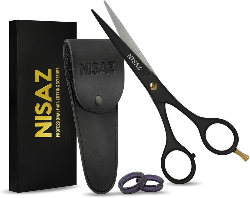 Professional 6.5 Inch Matte Black Hair Cutting Scissors High Carbon Stainless Steel