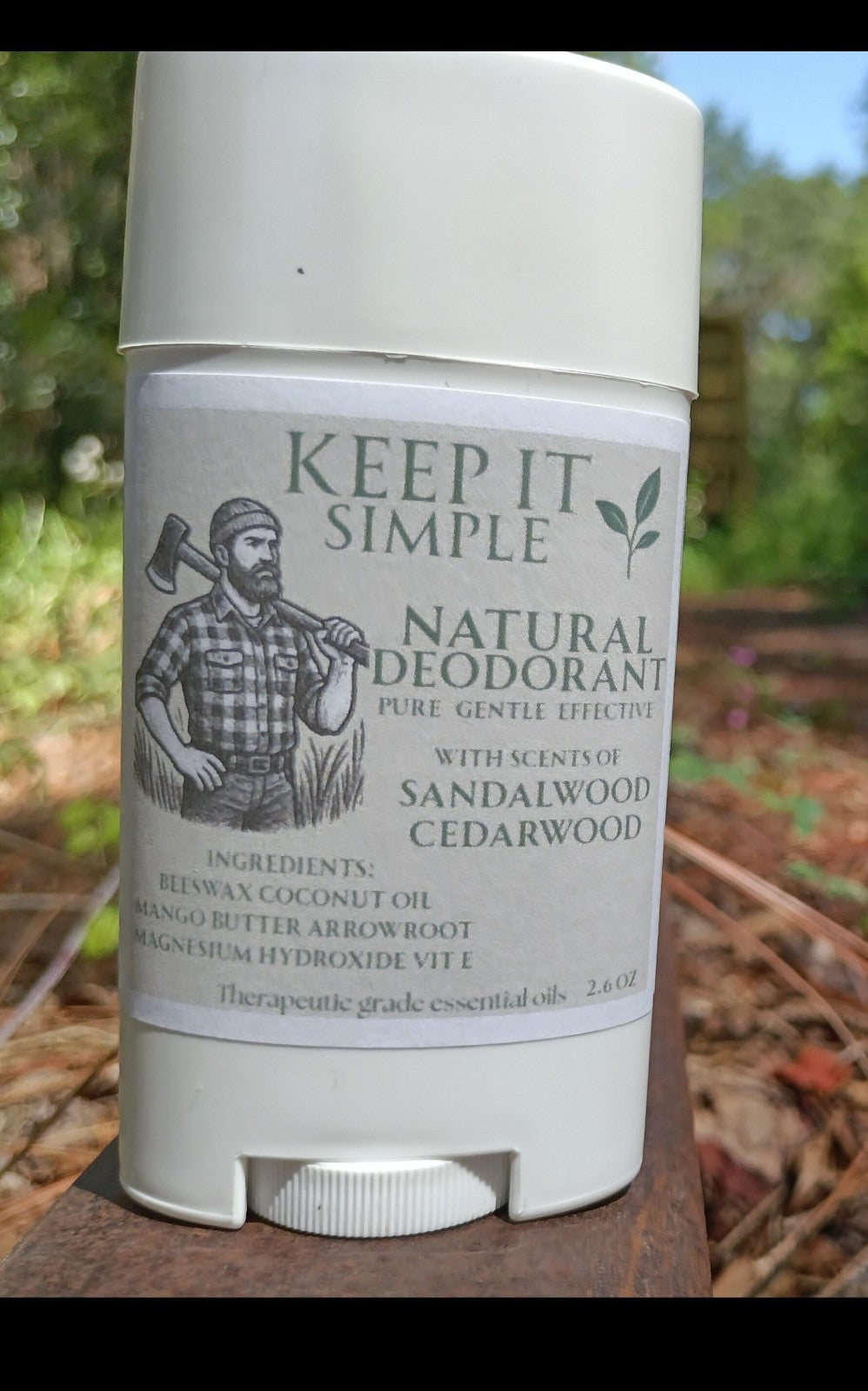 Natural Deodorant Stick - Aluminum & Baking Soda Free Odor Control for Men