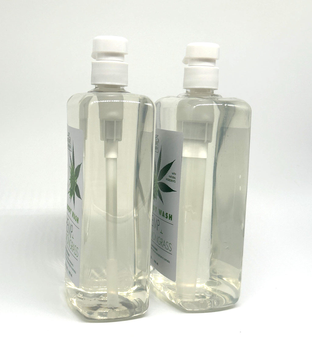 Natural Therapy Hemp Lemongrass Hydrating Body Wash 2-Pack - Deep Moisturizing