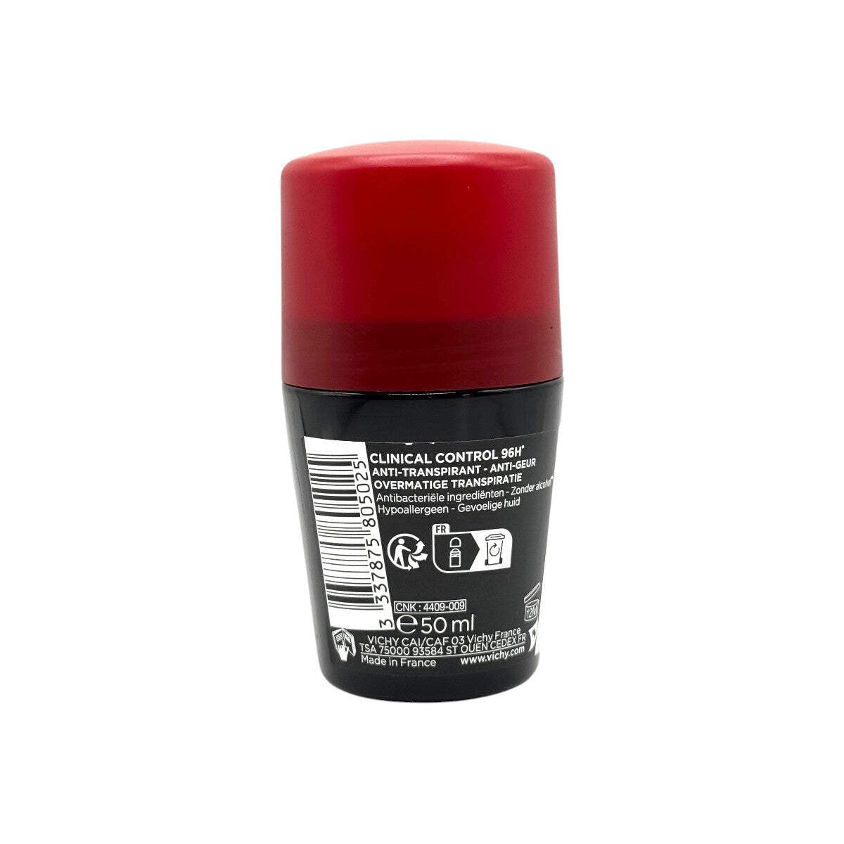 Vichy Homme Clinical Control 96H Antiperspirant Roll-On 50ml for Sensitive Skin