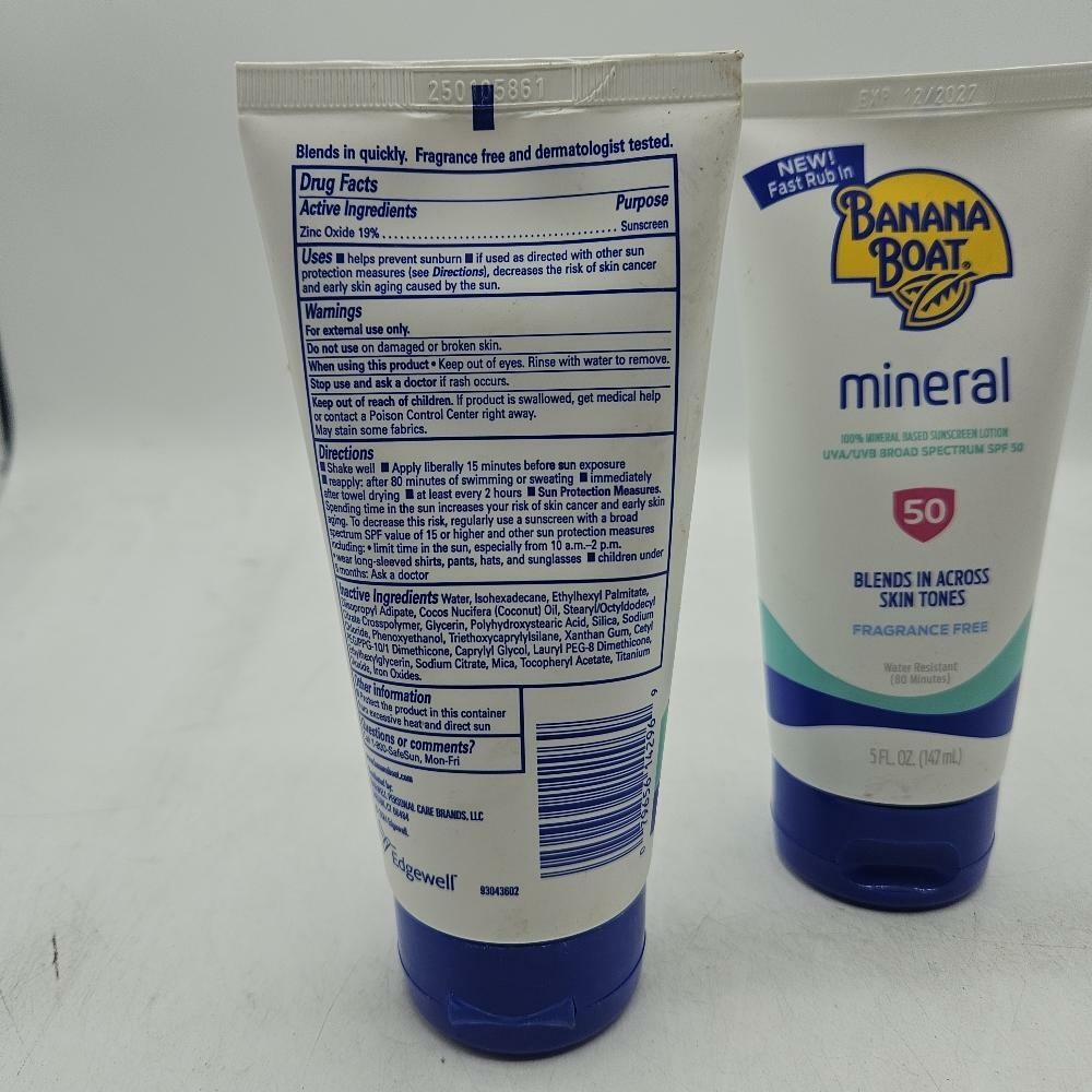 Mineral SPF 50 Sunscreen Lotion 5oz Pack of 2 - Broad Spectrum Sun Protection