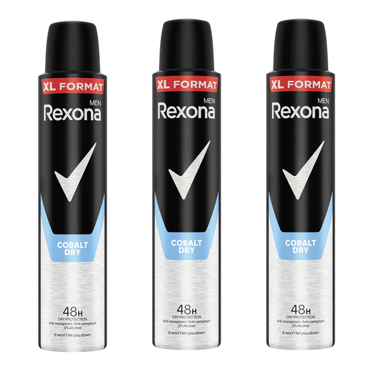 Men's Antiperspirant Spray Cobalt Dry 3 Pack - Long-Lasting Freshness