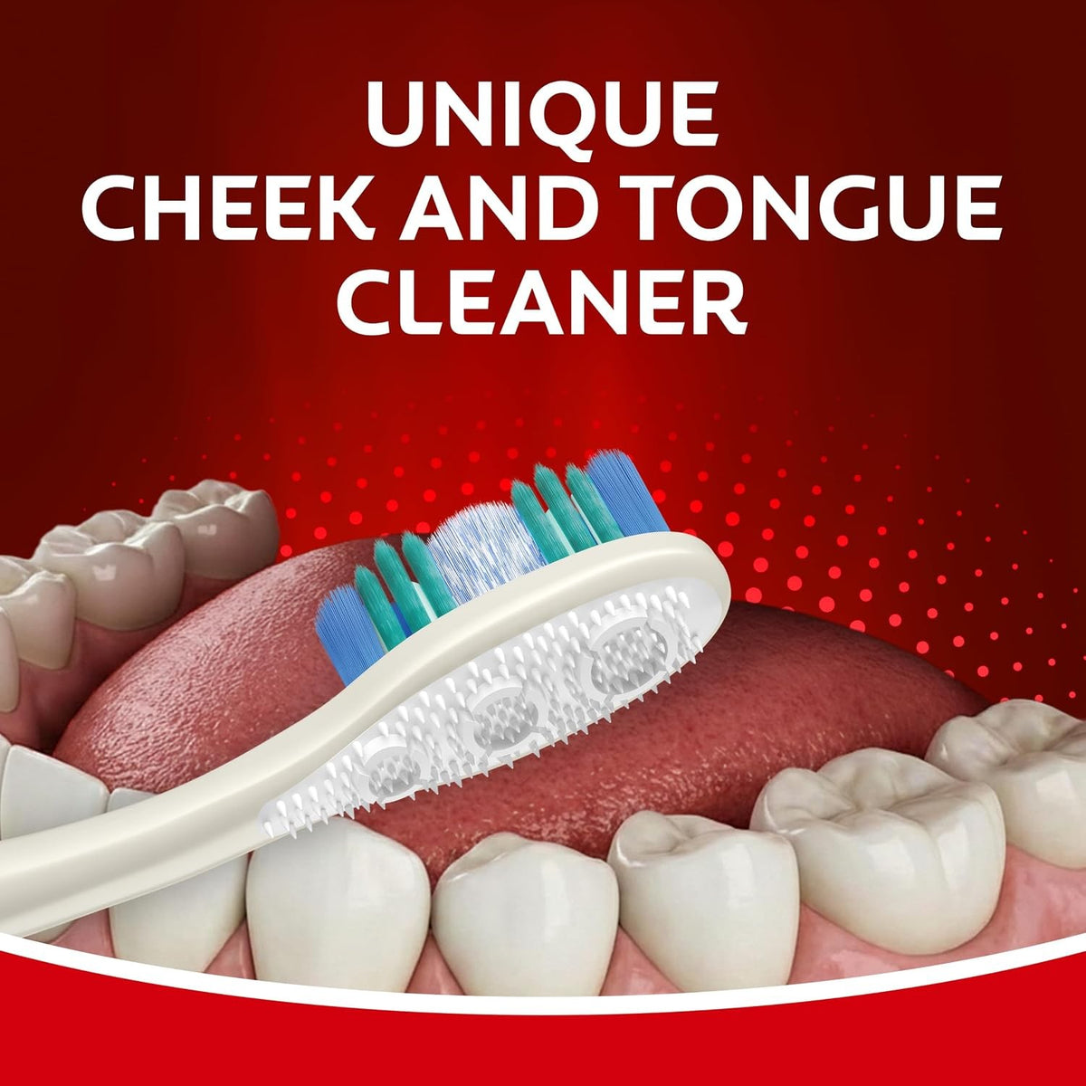 4 Pack Soft Adult Whitening Toothbrushes with Tongue & Cheek Cleaners