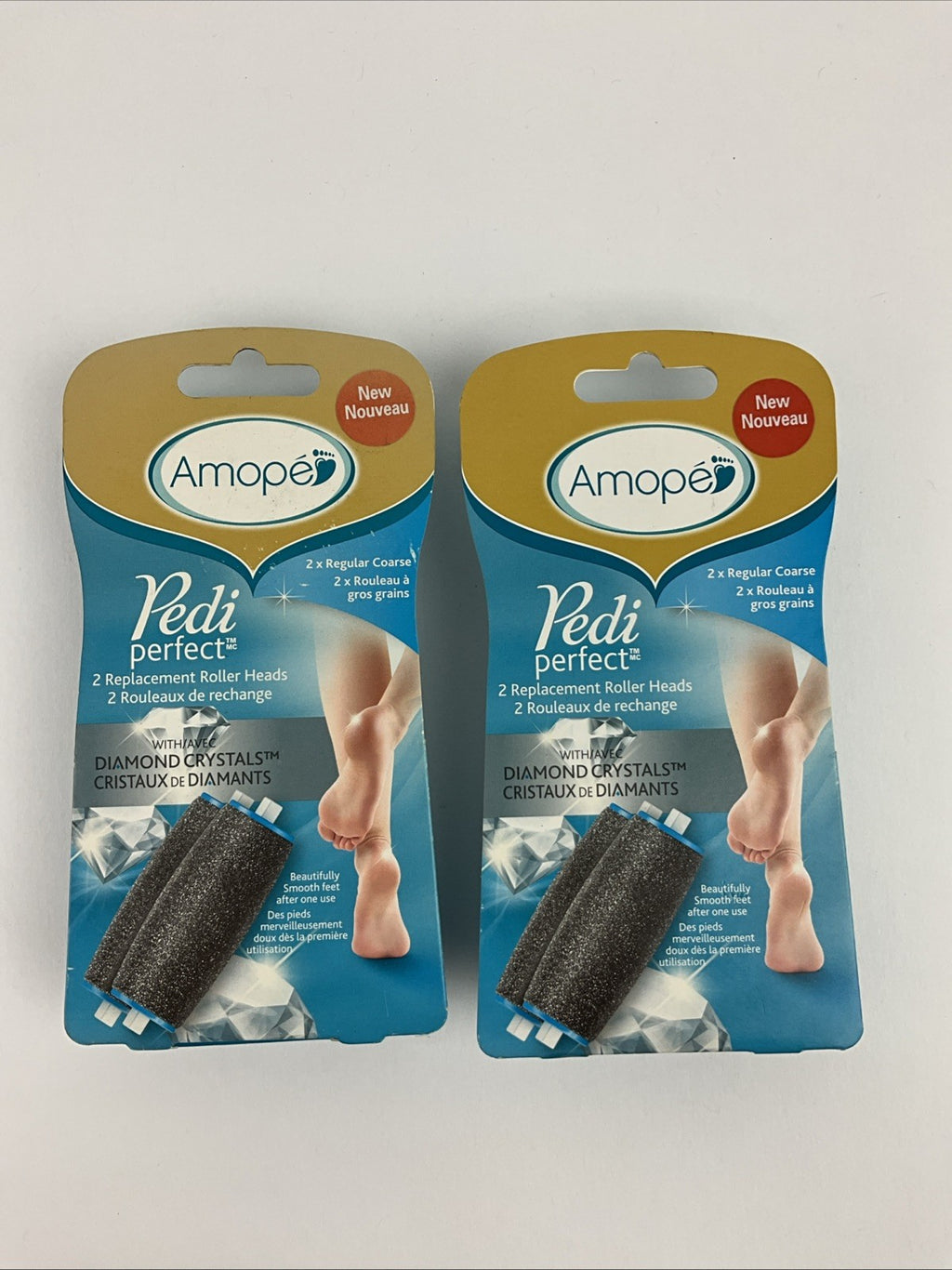 2 Pack Coarse Roller Heads for Amope Pedi Perfect Foot Files - Replacement Buffers