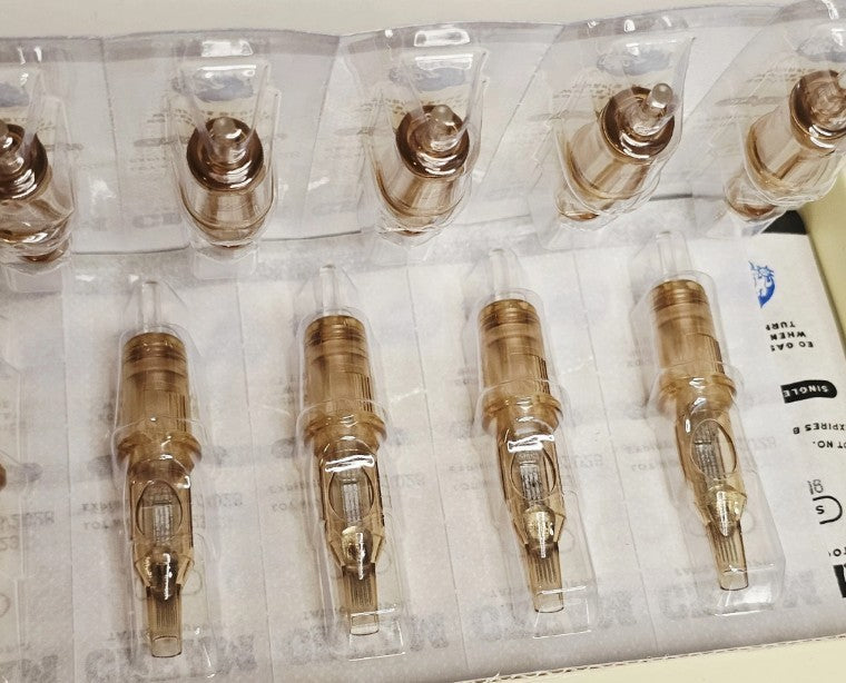 Cream Gold Cartridges 9 Magnum - 20 New Sealed Tattoo Needles