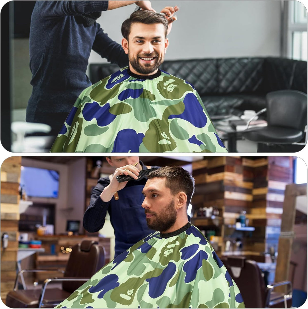 Professional Hair Cutting Cape with Adjustable Snap Closure - Waterproof & Reusable