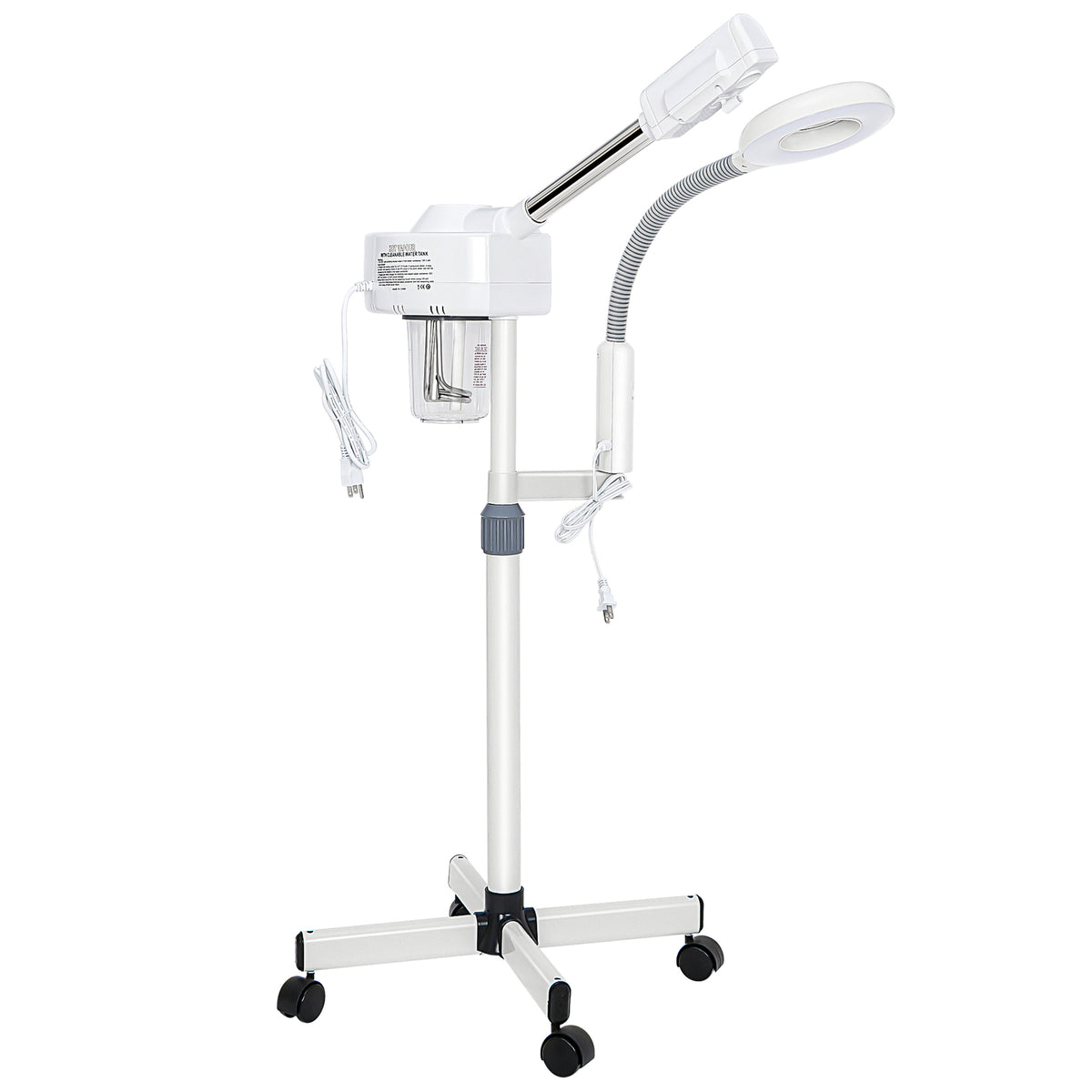 2-in-1 Facial Steamer with Magnifying Lamp and Hot Mist Function