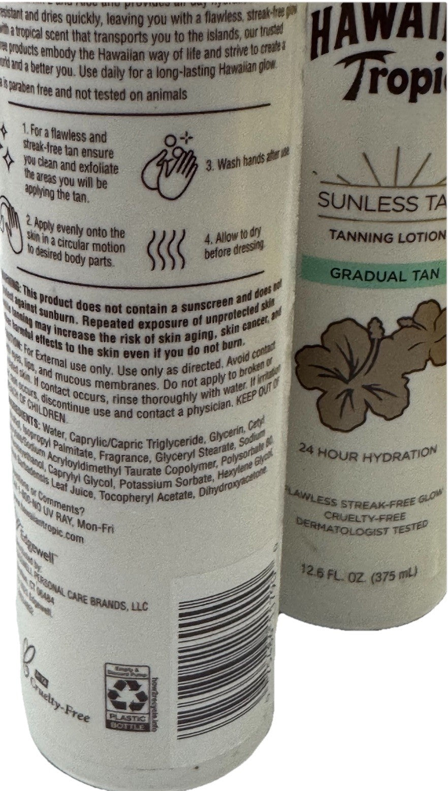 Hawaiian Tropic Sunless Self-Tanning Lotion - 24HR Hydration, Streak-Free Glow, 12.6oz