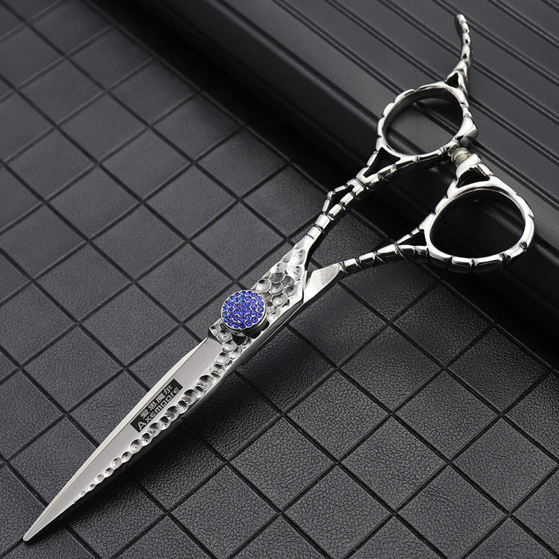 6 Inch Blue Diamond Steel Barber Scissors Sharp Haircut Shears Professional Salon Tool