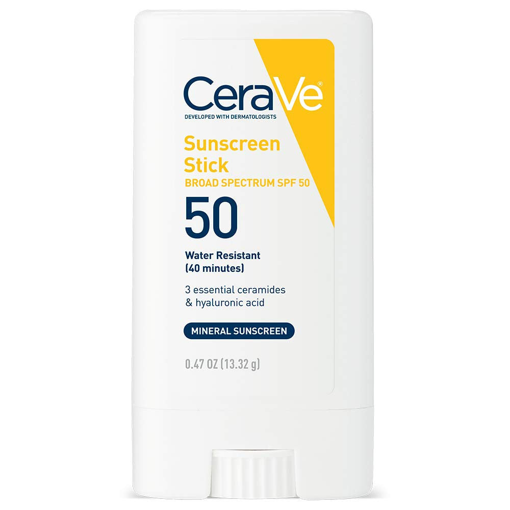 SPF 50 Mineral Sunscreen Stick - Invisible Zinc, Broad Spectrum, Water-Resistant, 0.47oz