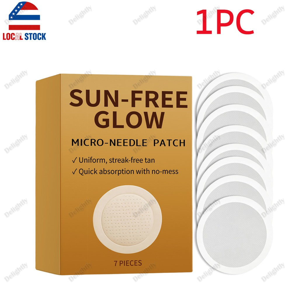 Self-Tanning Patches Natural Bronze Sunless Micro-Needle Tan Set - 7 Tablets
