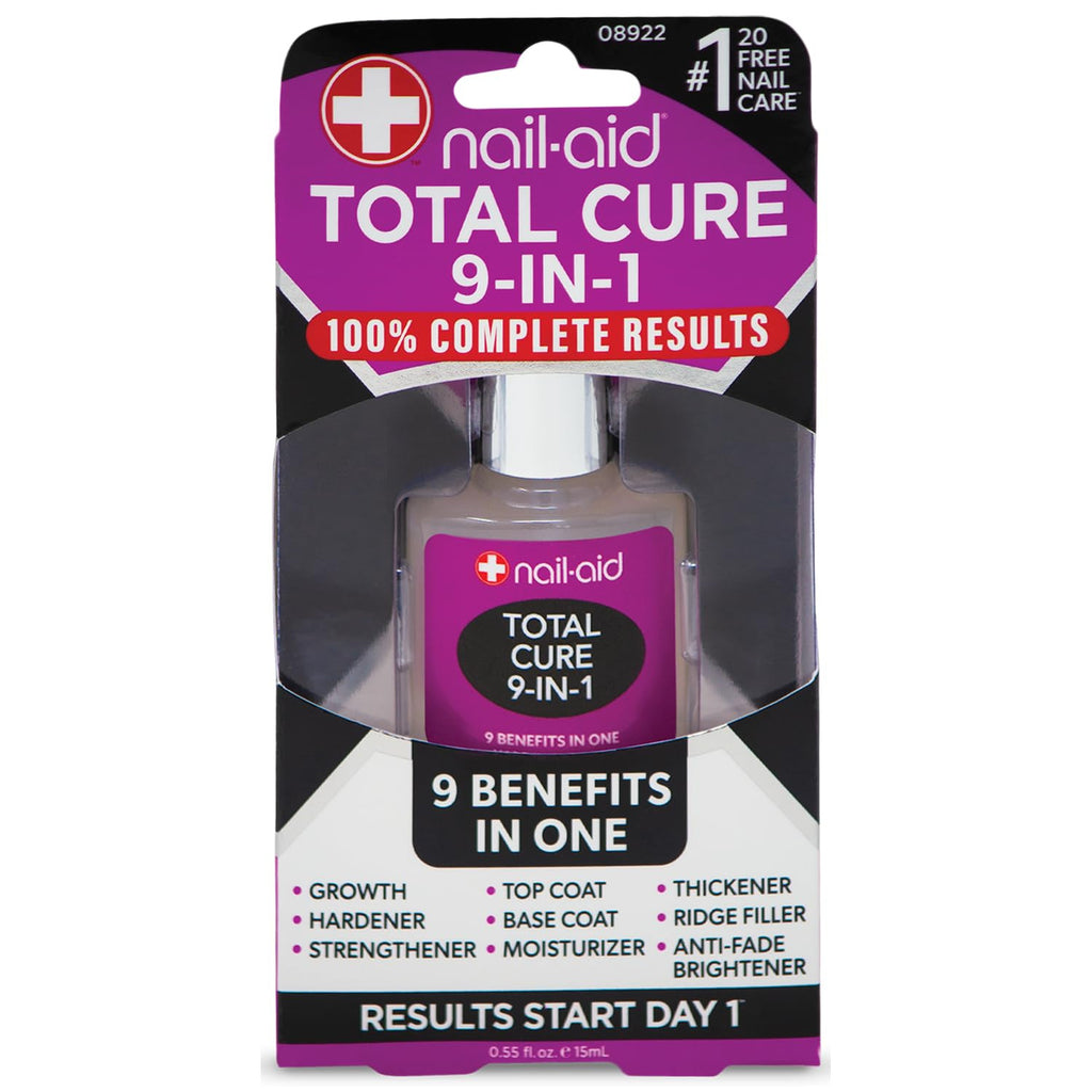 9 in 1 Nail Strengthener & Brightener - Treats Brittle Nails, Clear, 0.55 Fl Oz