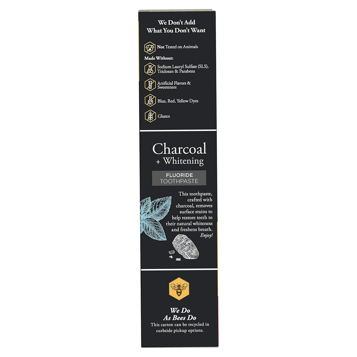 Burt’s Bees Charcoal Whitening Toothpaste Fluoride Mountain Mint 4.7oz 3 Pack