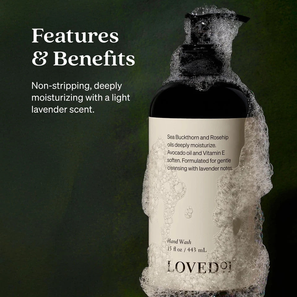 Loved01 Hydrating Liquid Hand Soap 15oz 2-Pack - Gentle Nourishing Formula