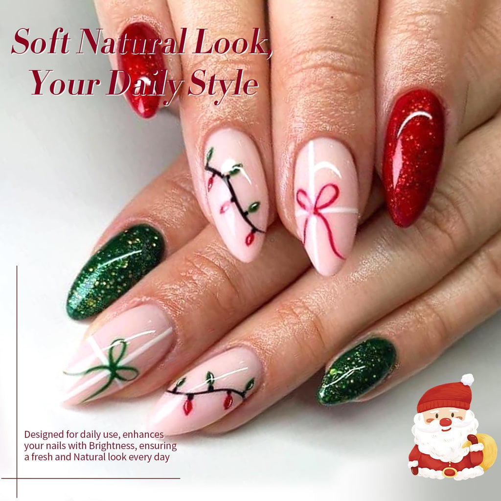 Christmas Gel Nail Polish Set - 6 Colors Long-Lasting Holiday Manicure