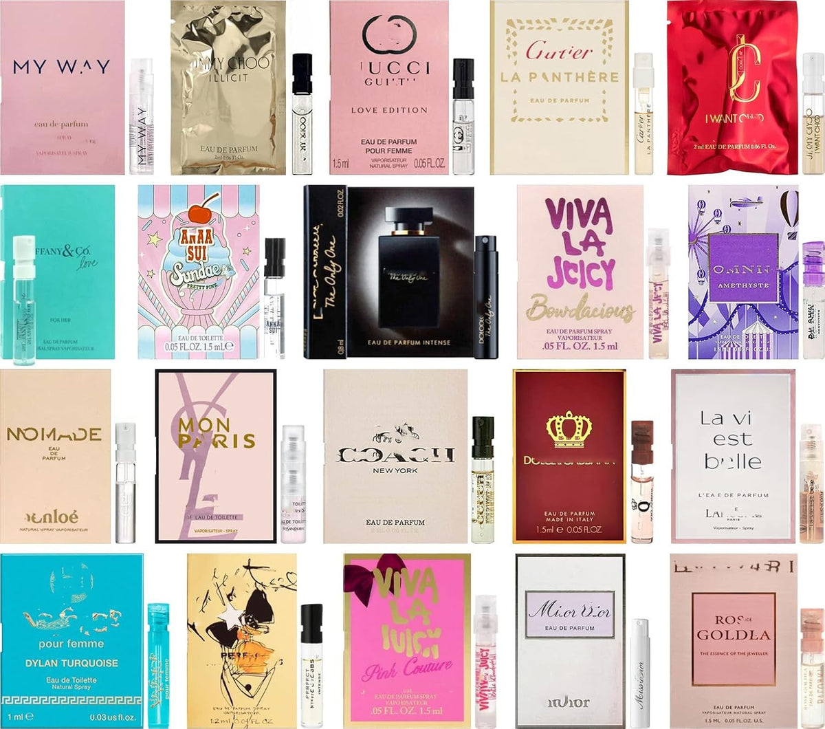 Perfume Sample Set for Women - High End Designer Fragrance Vials, Pack of 6