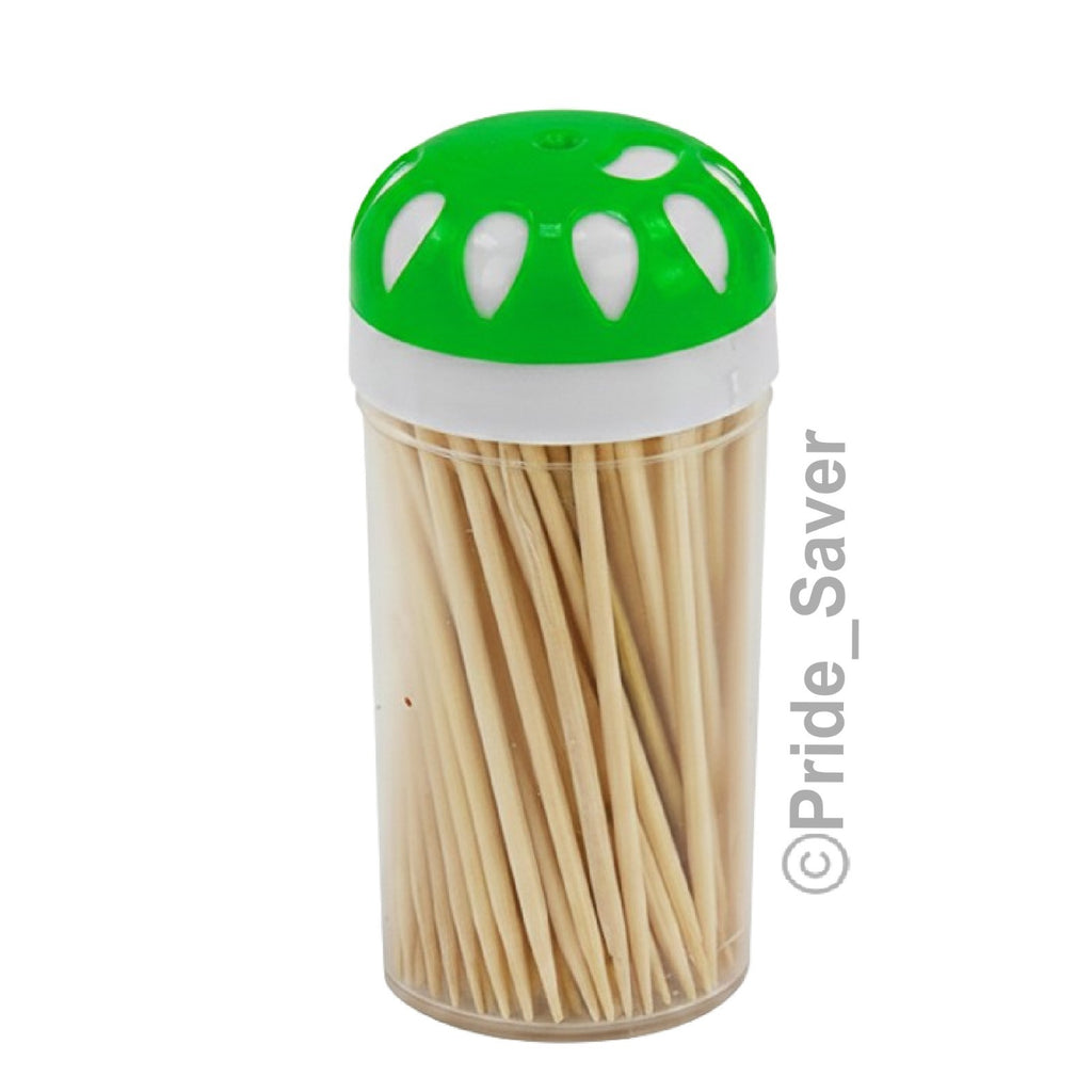 Eco-Friendly Bamboo Toothpicks with Spill-Resistant Shakers - 520 Pcs