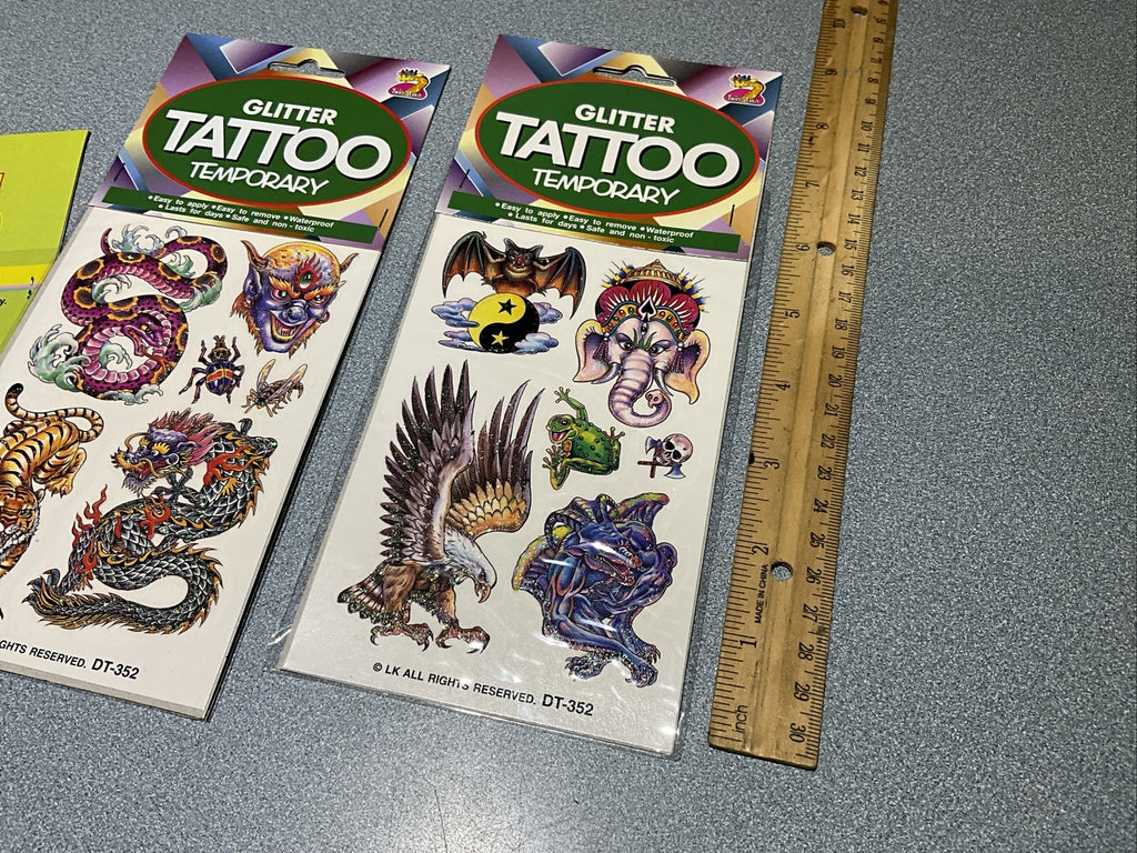 Glitter Temporary Tattoos 3-Pack - Mythical Creatures