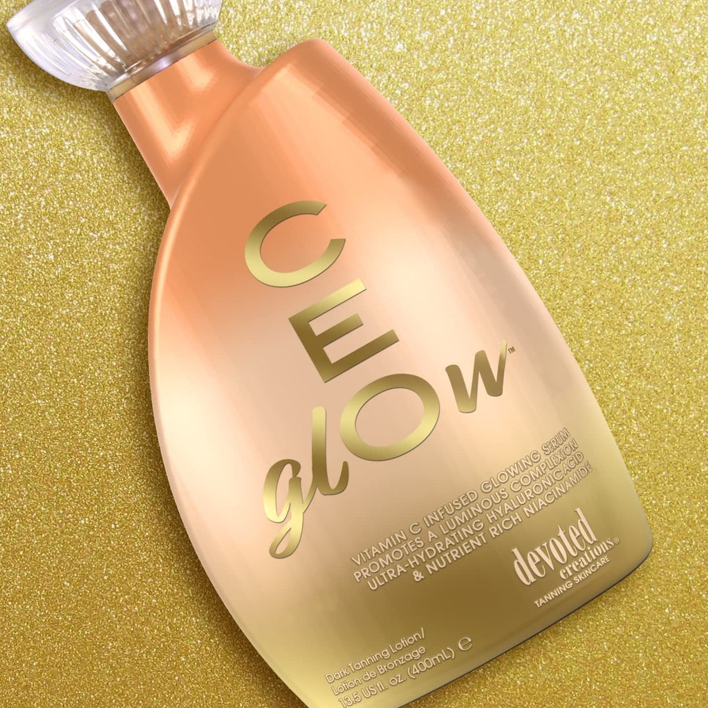 Dark Tanning Bed Lotion with Vitamin C & Hyaluronic Acid - 13.5oz