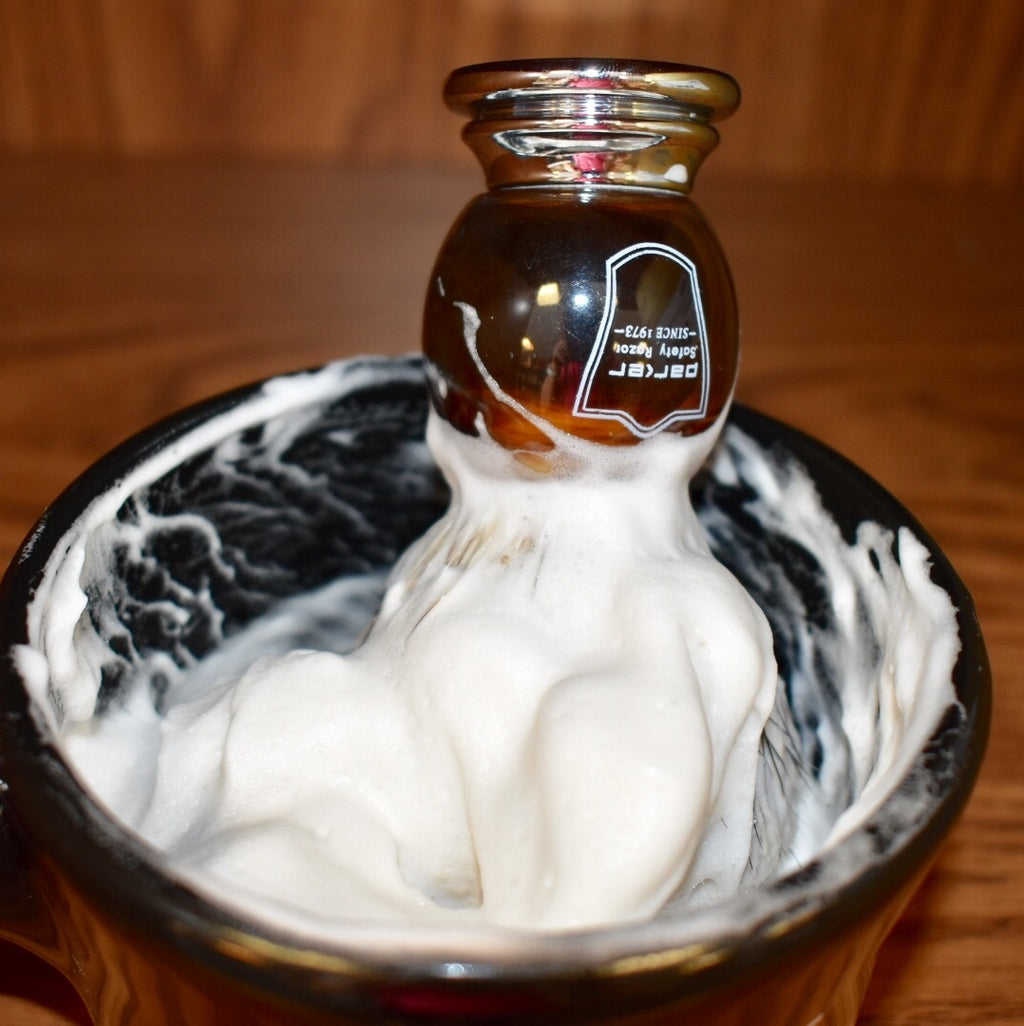 Handmade Stoneware Shave Mug for Safety & Lather - USA