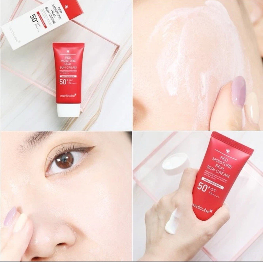MEDICUBE Red Moisture Sun Cream SPF50+ PA++++ 50ml - Hydrating UV Protection for All Skin Types