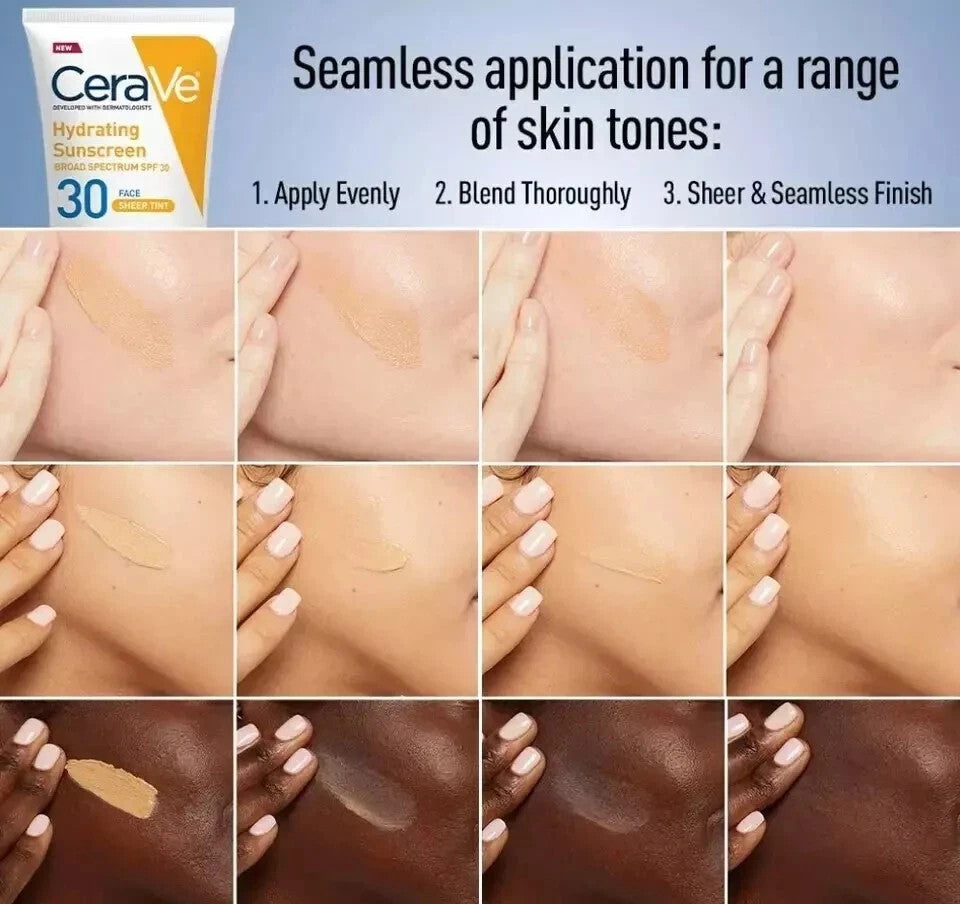 Mineral Sunscreen SPF 30 with Sheer Tint and Hyaluronic Acid - Suitable for All Skin Tones