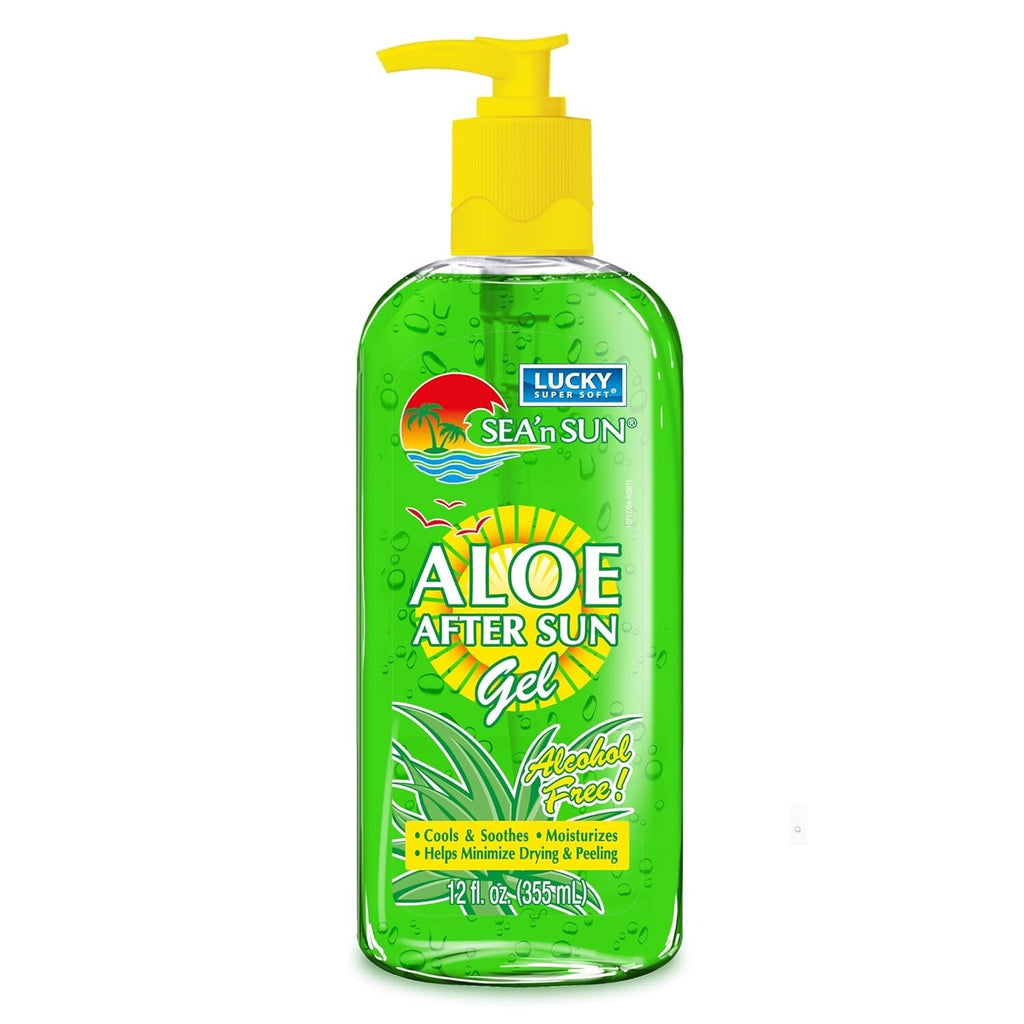 Aloe Vera After Sun Gel - Alcohol-Free, Non-Sticky, Quick Absorbing, 12 Fl Oz