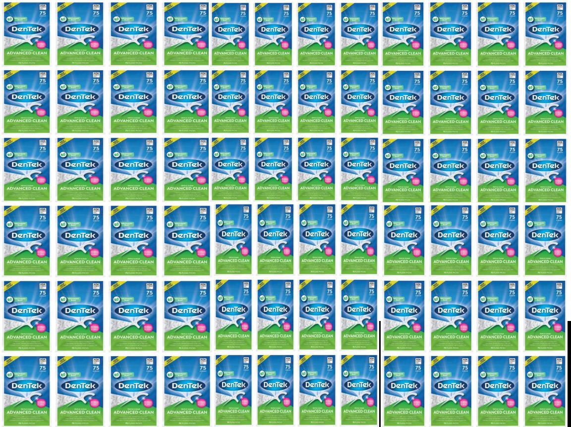 Dental Floss Picks with Mouthwash Flavor Fluoride Infused 75 Count Bags - Case of 72