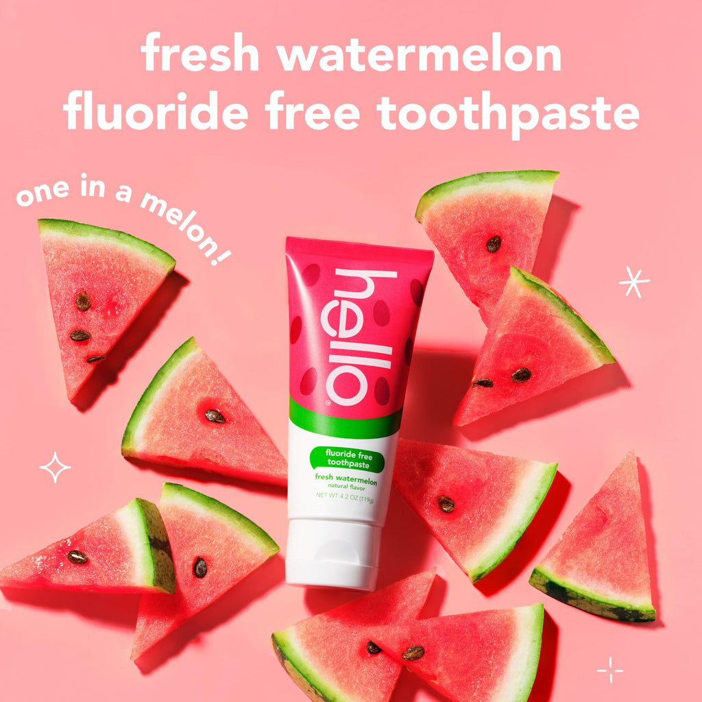 Kids Fluoride Free Watermelon Toothpaste 4.2 oz Pack of 3 - Gentle & Brightening
