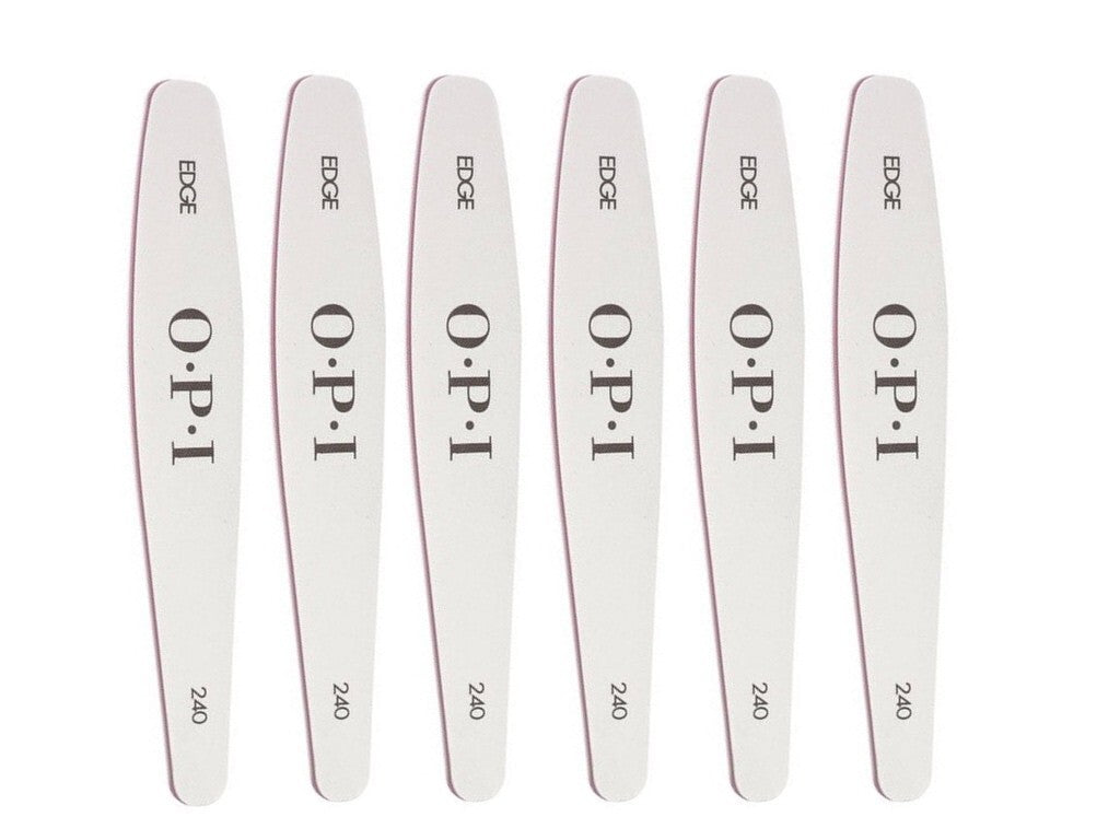 OPI Edge White Cushioned Nail File 6-Pack - Professional Manicure Tools