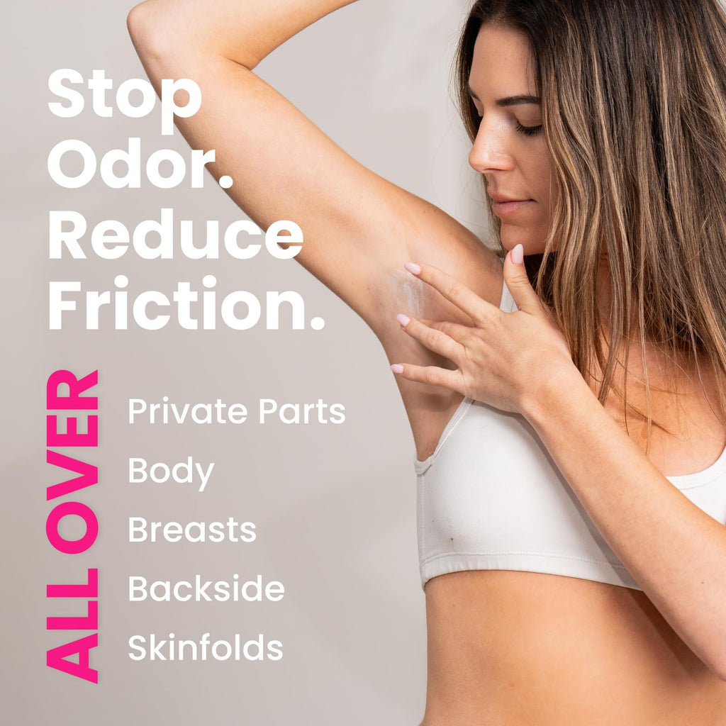 Women's Deodorant Lotion for Private Areas, Anti-Chafe Body Powder - 4 oz