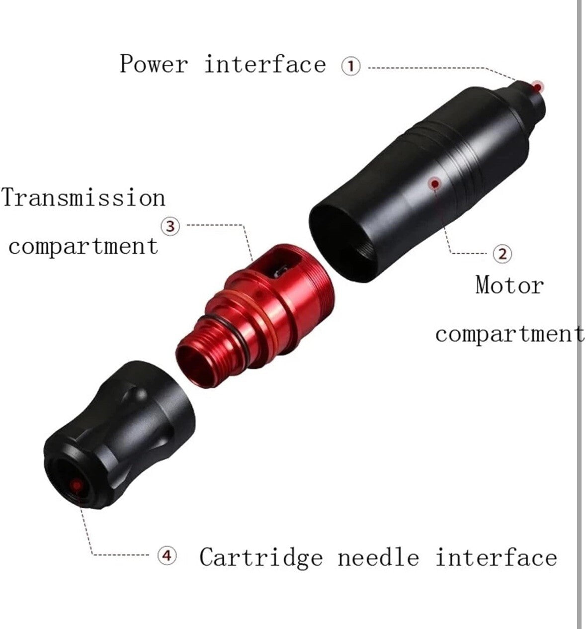Wireless Rotary Tattoo Kit Complete Set Pen Machine DC Power