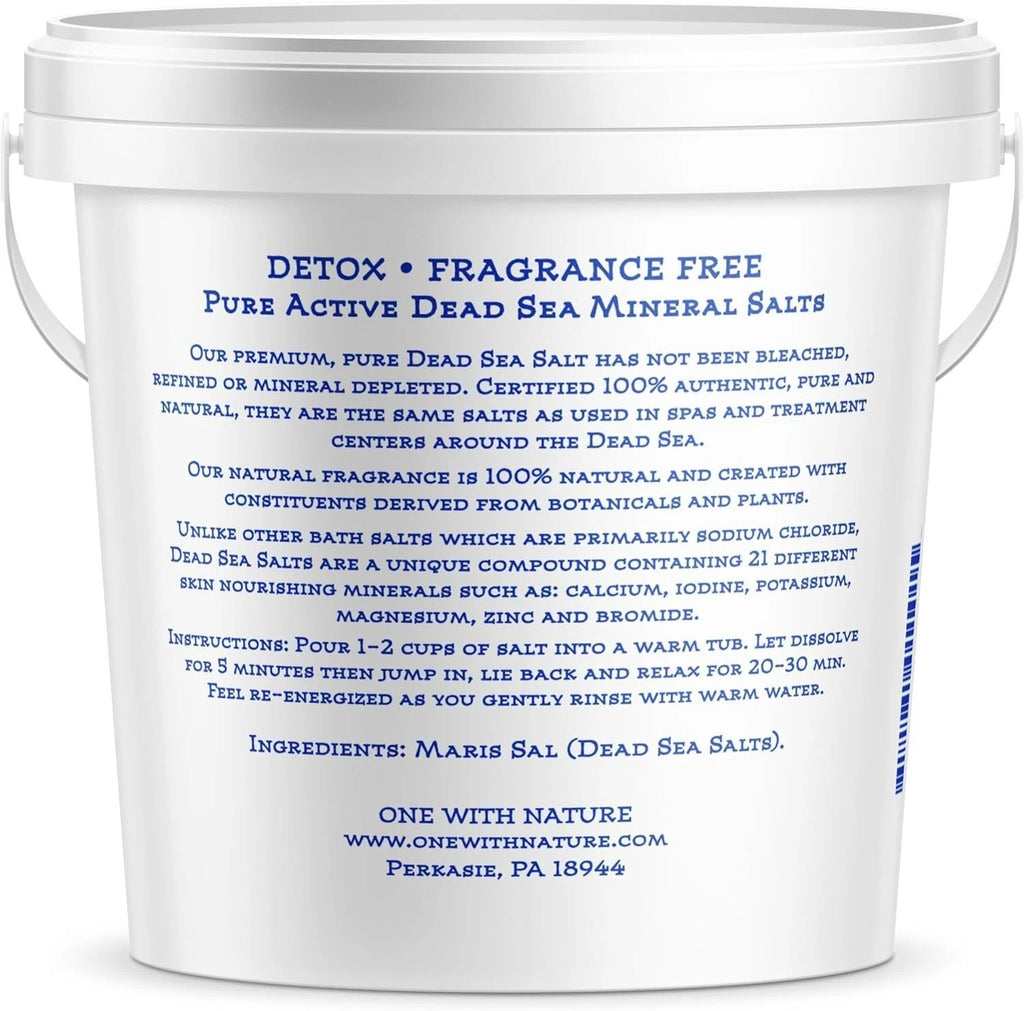 Pure Dead Sea Salt for Bath and Foot Soak - 5lb Unscented Mineral Rich