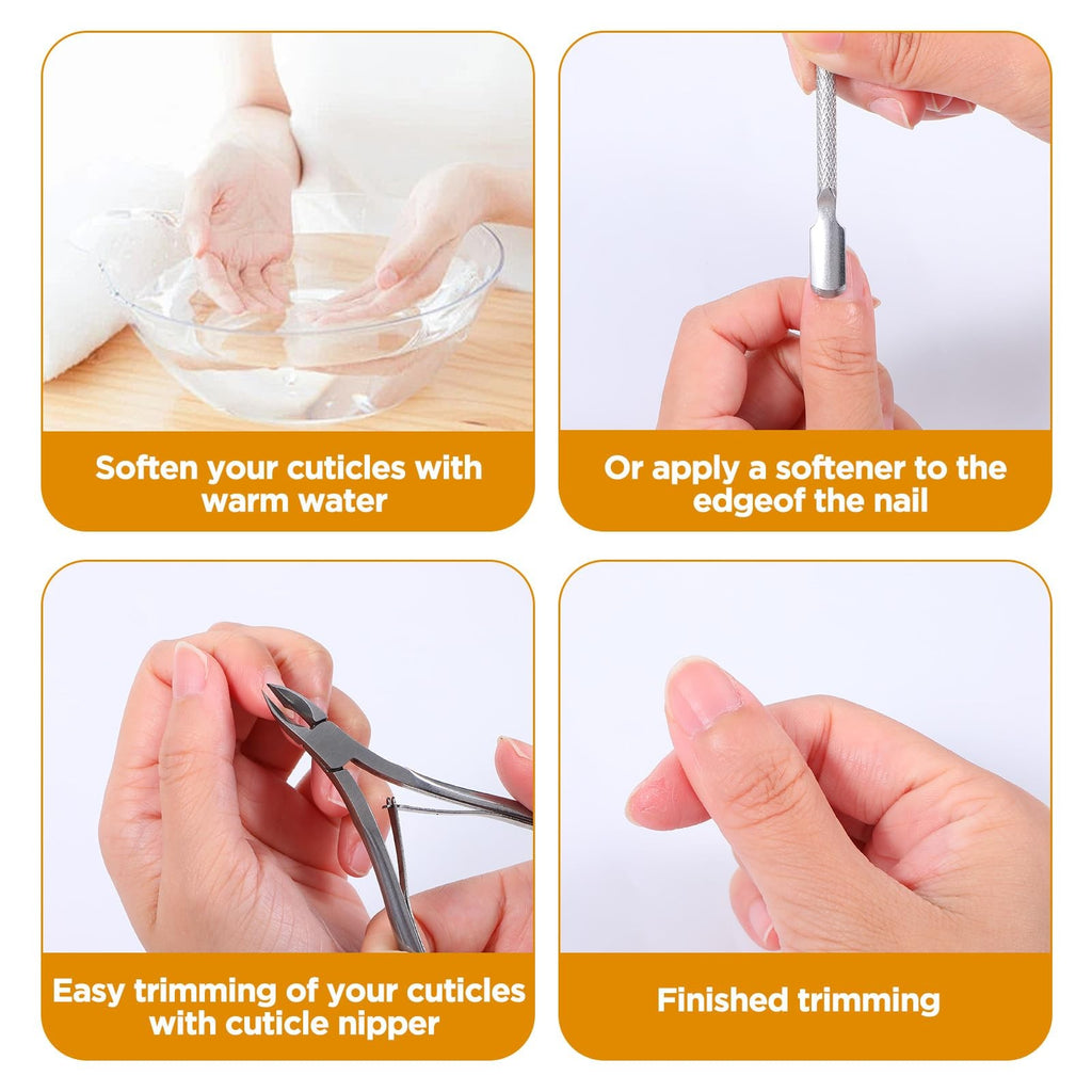 Professional Stainless Steel Cuticle Nippers 12-Pack for Dead Skin & Nail Care