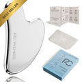 Stainless Steel Gua Sha Tool for Face and Jawline Sculpting - Silver