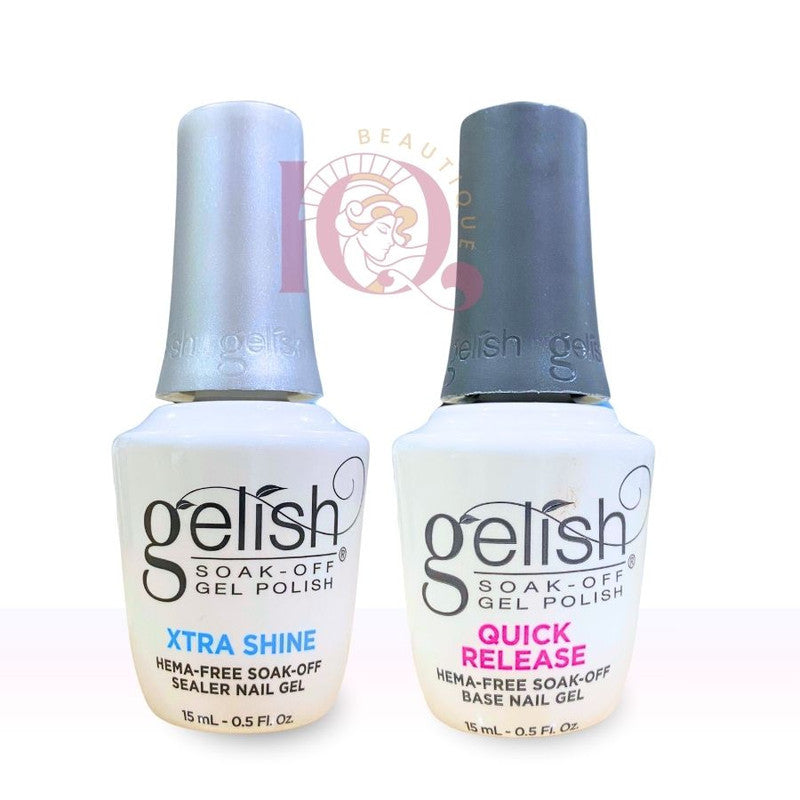 Gelish Xtra Shine & Quick Release Nail Gel Duo - Hema-Free, 15ml