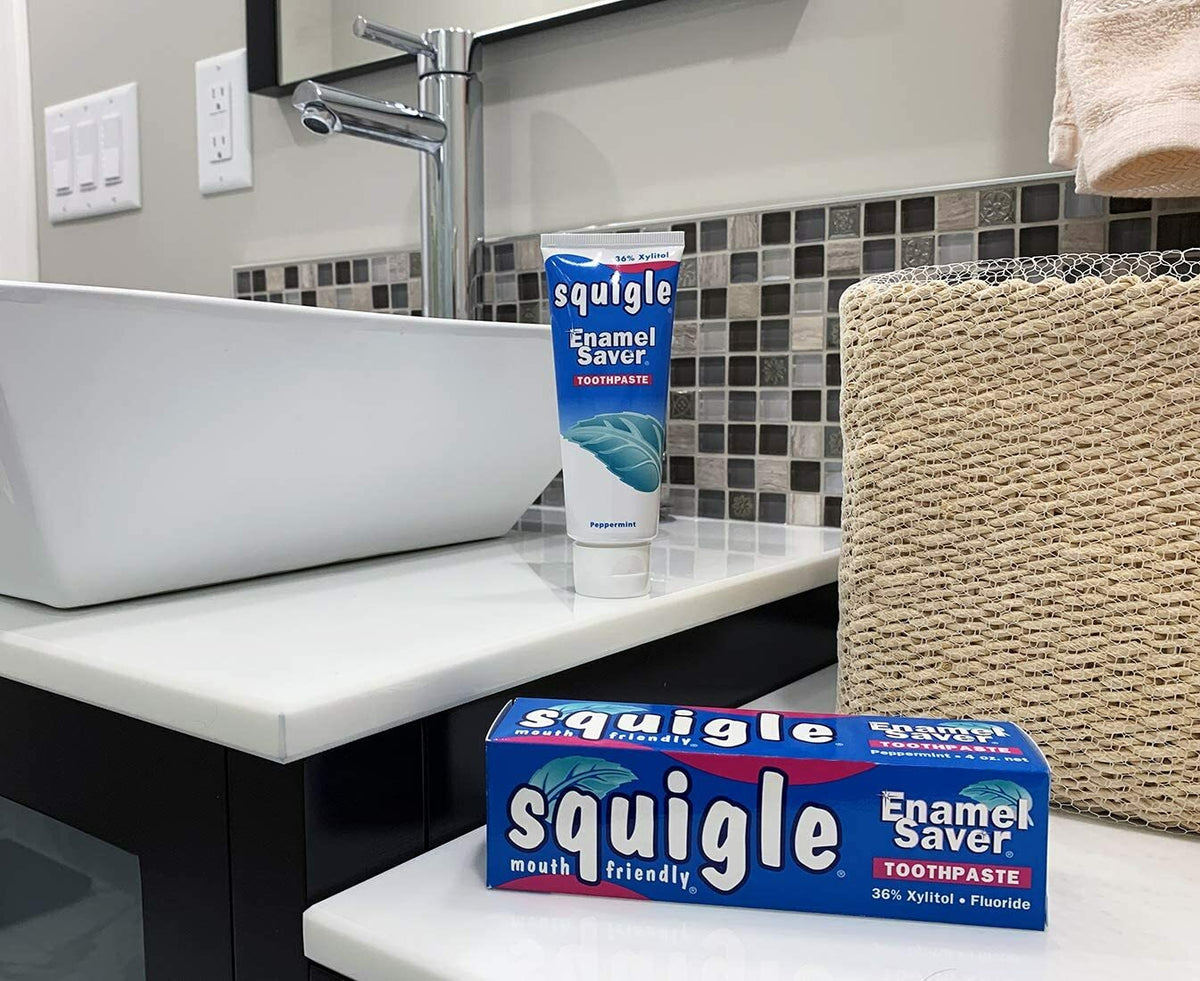 Enamel Saver Toothpaste for Canker Sores - 4 Pack, SLS-Free, High Xylitol