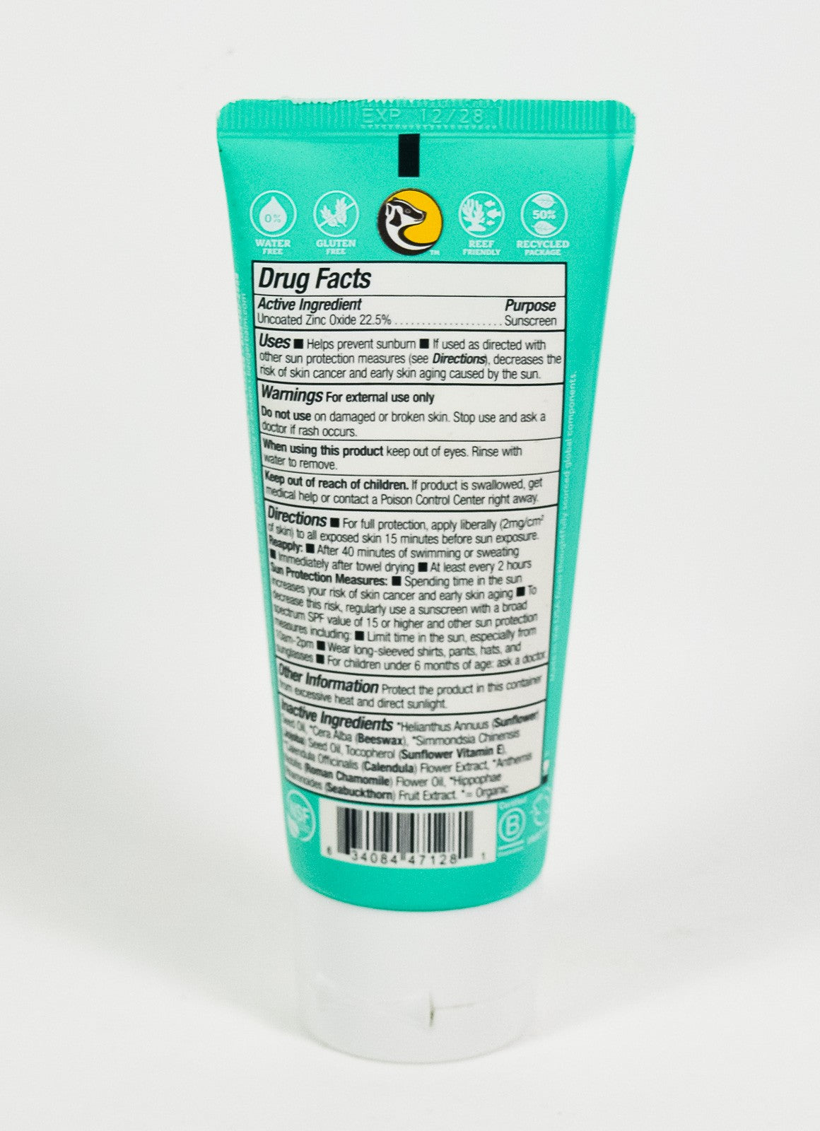 Mineral Sunscreen Cream SPF 40 for Babies, 2.9oz, Water-Resistant, Organic Zinc