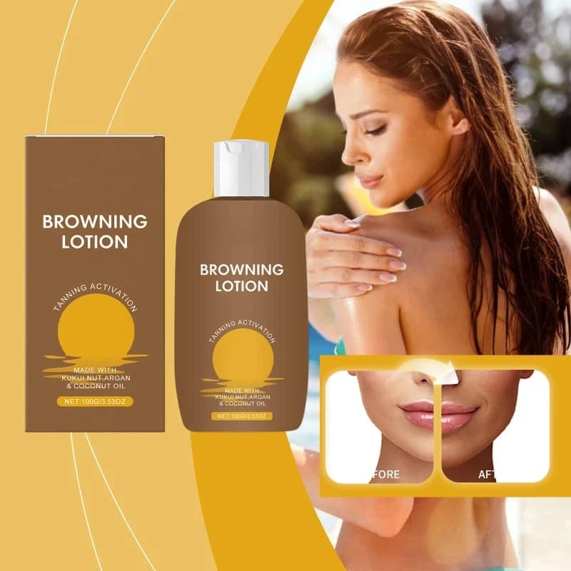 Deep Moisturizing Herbal Skin Tanning Lotion 100g for Face & Body