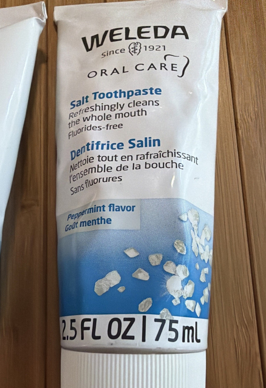 Natural Salt Toothpaste 2.5 Fl Oz - Pack of 6, Dented Tubes, New