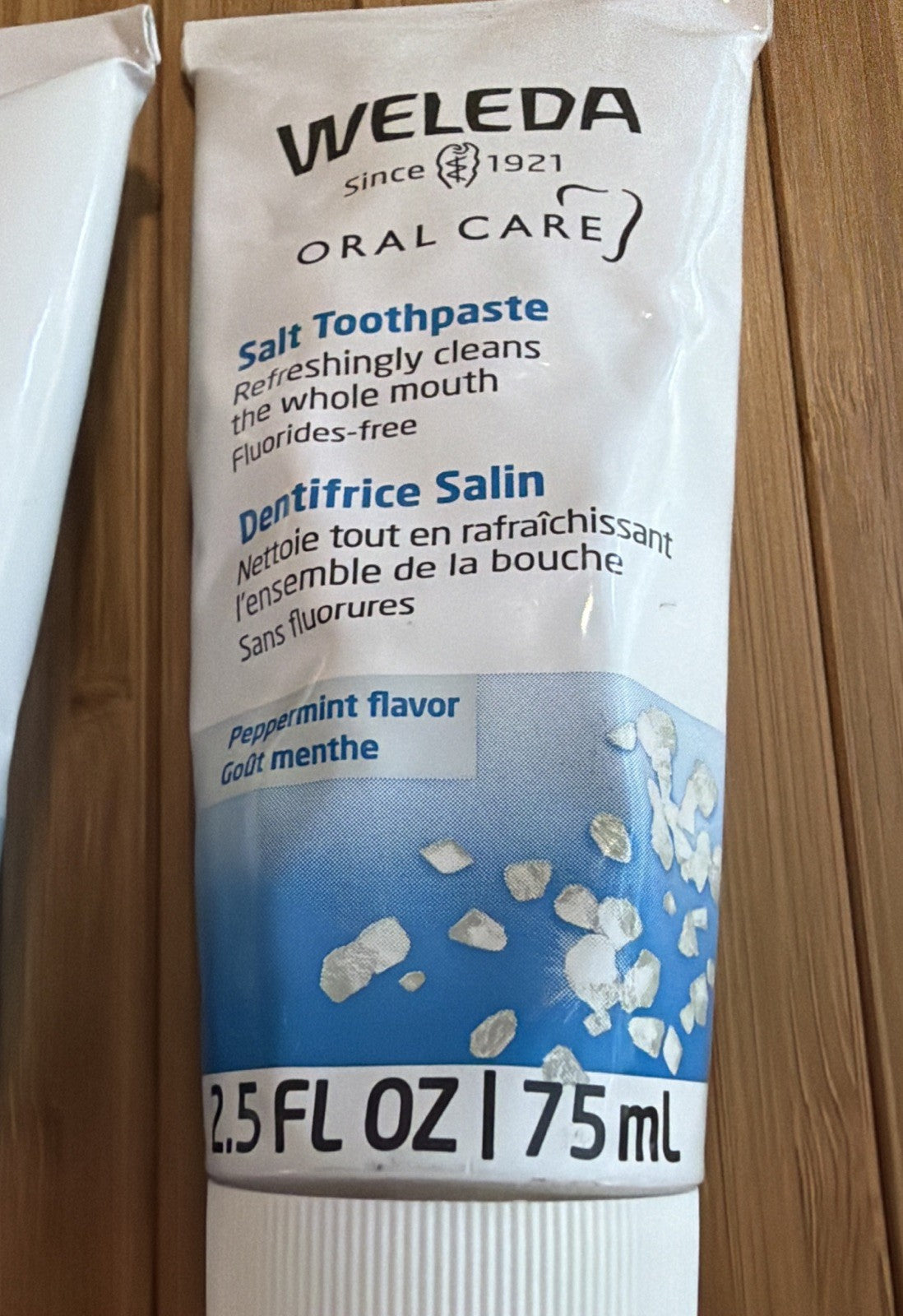 Natural Salt Toothpaste 2.5 Fl Oz - Pack of 6, Dented Tubes, New