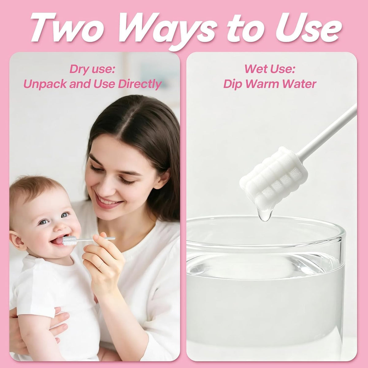 Disposable Baby Toothbrush 100 Pack for Infant Oral Care and Gums