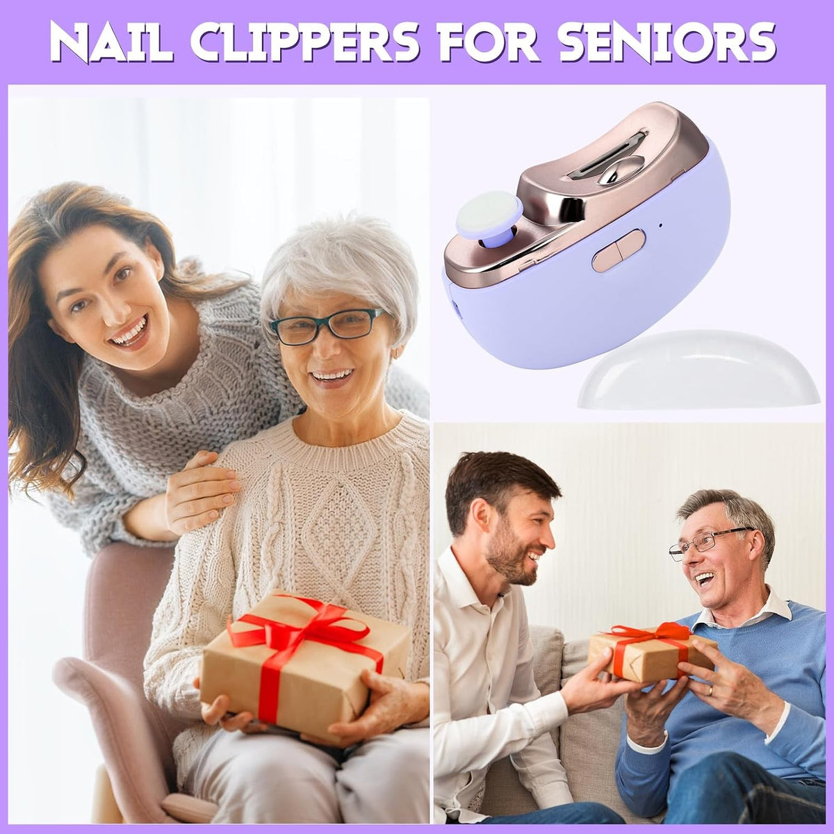 Electric Nail Clipper & File Set with Polishing and Debris Organizer