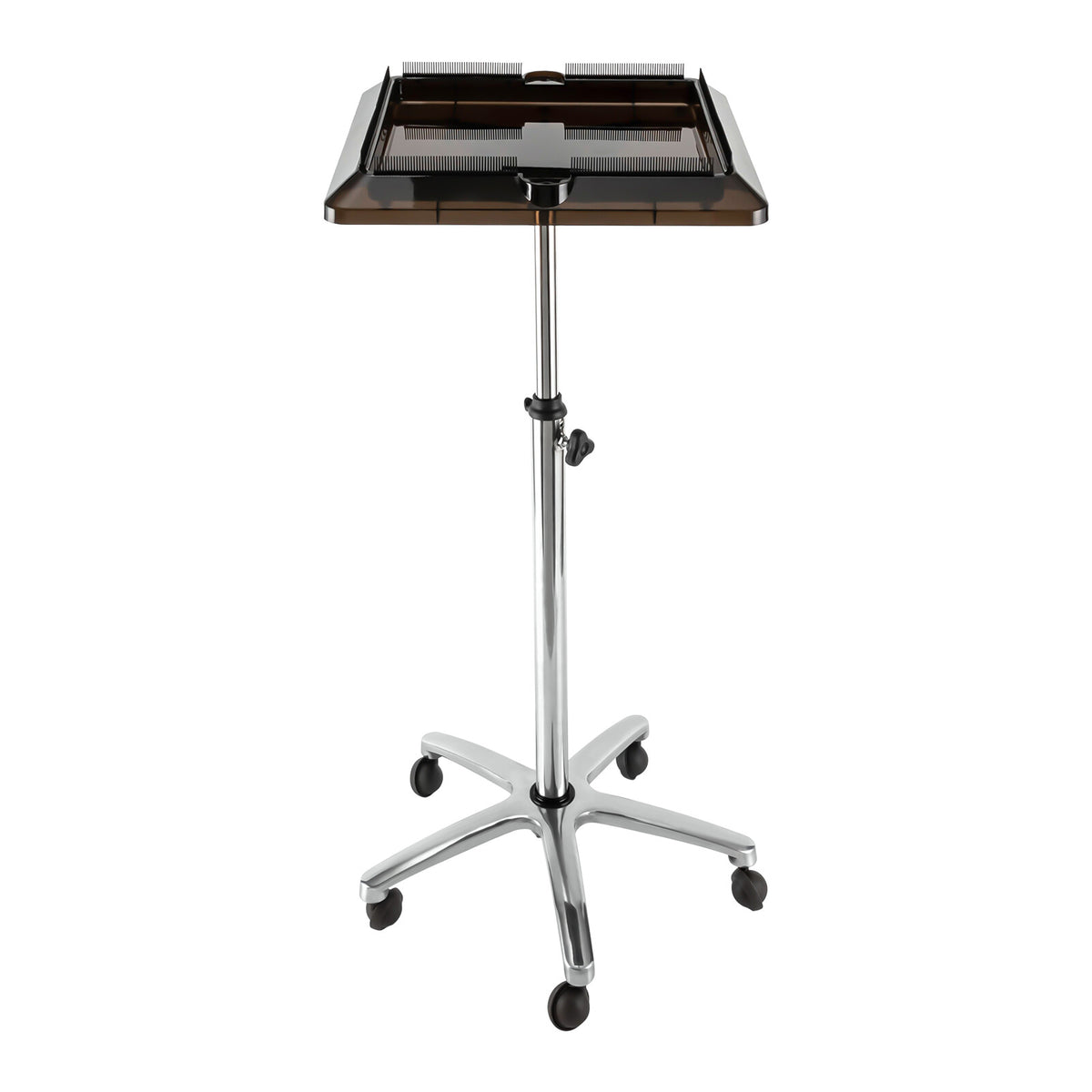 Salon Hair Extension Tool Cart with Removable Tray, Adjustable Height & Wheels