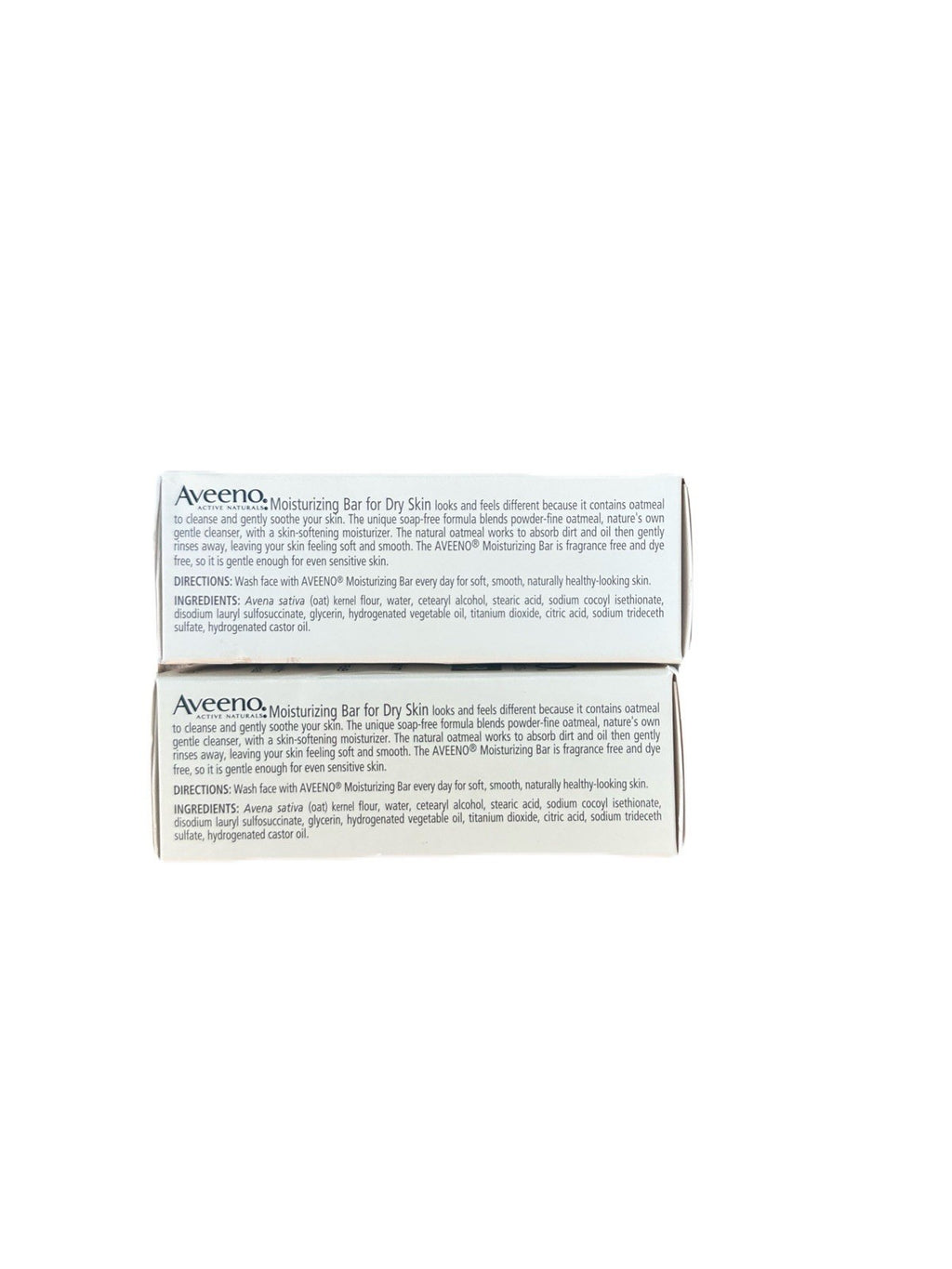 Aveeno Moisturizing Bar Soap Fragrance Free 3.5 Oz 2 Pack - Nourishing Oat for Dry Skin