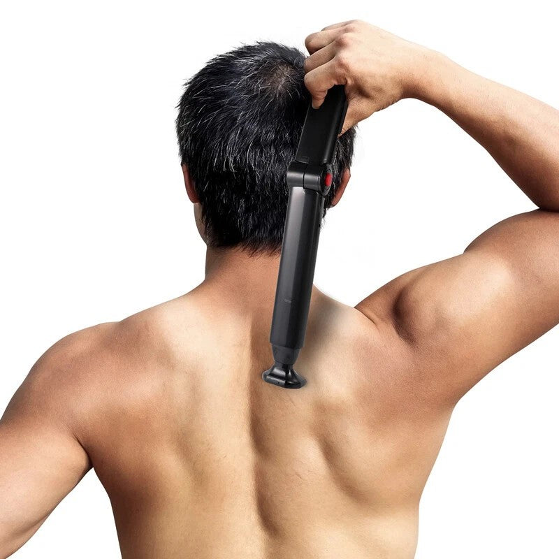 Men's Electric Back Shaver Rechargeable Foldable Body Hair Removal Razor