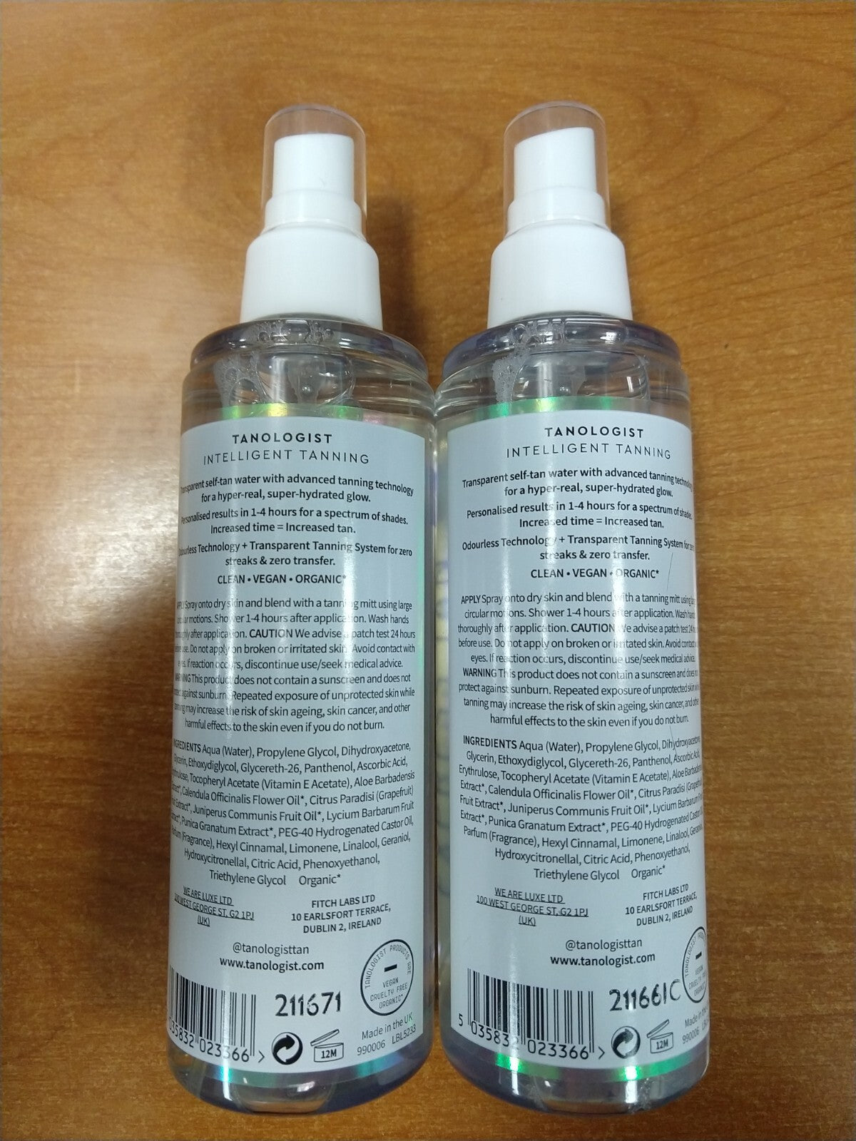Self Tanner Water Spray - Light Tan, Fast & Hydrating 6.76 oz (2 Pack)
